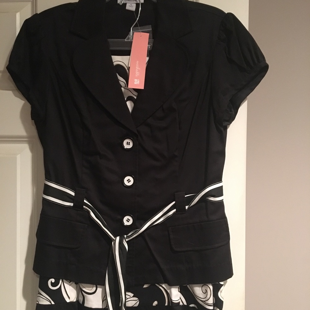 NWT 2pc Dress Barn (black) skirt outfit size 10